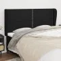 Cabecero con orejas de tela negro 183x23x118/128 cm de , Cabeceros y pies de cama - Ref: Foro24-3117832, Precio: 103,14 €, De...
