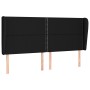 Kopfteil mit Ohren aus schwarzem Stoff, 183 x 23 x 118/128 cm von , Kopf- und Fußteile - Ref: Foro24-3117832, Preis: 104,36 €...