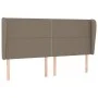 Headboard with ears in taupe gray fabric 163x23x118/128 cm by , Headboards and footboards - Ref: Foro24-3117826, Price: 116,5...