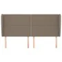 Headboard with ears in taupe gray fabric 163x23x118/128 cm by , Headboards and footboards - Ref: Foro24-3117826, Price: 116,5...
