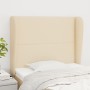 Kopfteil mit Ohren aus cremefarbenem Stoff, 103 x 23 x 118/128 cm von , Kopf- und Fußteile - Ref: Foro24-3117811, Preis: 66,1...
