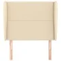 Headboard with cream fabric ears 103x23x118/128 cm by , Headboards and footboards - Ref: Foro24-3117811, Price: 65,40 €, Disc...