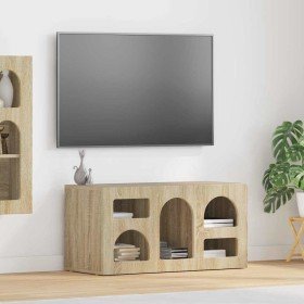Mueble de TV Roble Sonoma 80 x 35 x 40 cm Madera de ingeniería en Muebles TV | Comprar online en Foro24