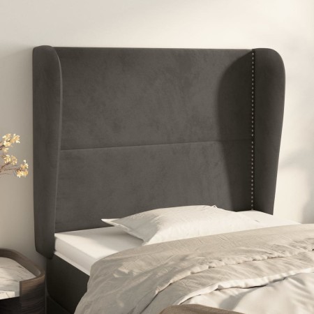 Kopfteil mit dunkelgrauen Samtohren 83x23x118/128 cm von , Kopf- und Fußteile - Ref: Foro24-3117847, Preis: 71,44 €, Rabatt: %