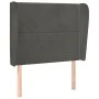 Headboard with dark gray velvet ears 83x23x118/128 cm by , Headboards and footboards - Ref: Foro24-3117847, Price: 70,59 €, D...