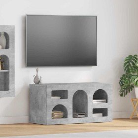 Mueble de TV Gris Concreto 80 x 35 x 40 cm Madera de ingeniería en Muebles TV | Comprar online en Foro24