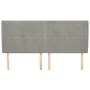 Headboard with light gray velvet ears 163x23x118/128 cm by , Headboards and footboards - Ref: Foro24-3117870, Price: 114,12 €...
