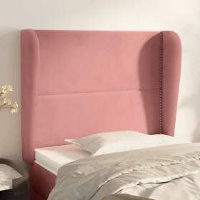 Headboard with pink velvet ears 83x23x118/128 cm by , Headboards and footboards - Ref: Foro24-3117851, Price: 73,65 €, Discou...