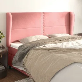 Headboard with pink velvet ears 203x23x118/128 cm by , Headboards and footboards - Ref: Foro24-3117887, Price: 115,36 €, Disc...