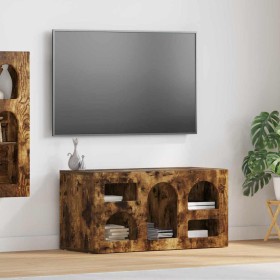 Mueble de TV Roble ahumado 80 x 35 x 40 cm Madera de ingeniería en Muebles TV | Comprar online en Foro24