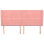 Kopfteil mit rosa Samtohren 203x23x118/128 cm von , Kopf- und Fußteile - Ref: Foro24-3117887, Preis: 113,72 €, Rabatt: %