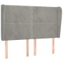 Kopfteil mit hellgrauen Samtohren 147x23x118/128 cm von , Kopf- und Fußteile - Ref: Foro24-3117864, Preis: 103,67 €, Rabatt: %