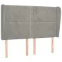 Kopfteil mit hellgrauen Samtohren 147x23x118/128 cm von , Kopf- und Fußteile - Ref: Foro24-3117864, Preis: 102,54 €, Rabatt: %