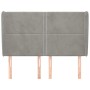 Kopfteil mit hellgrauen Samtohren 147x23x118/128 cm von , Kopf- und Fußteile - Ref: Foro24-3117864, Preis: 103,67 €, Rabatt: %