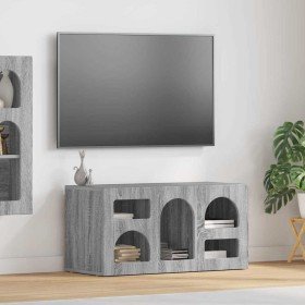 Mueble de TV Gris Sonoma 80 x 35 x 40 cm Madera de ingeniería en Muebles TV | Comprar online en Foro24
