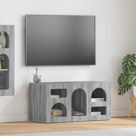 Mueble de TV Gris Sonoma 80 x 35 x 40 cm Madera de ingeniería en Muebles TV | Comprar online en Foro24