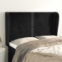 Cabecero con orejas de terciopelo negro 147x23x118/128 cm de , Cabeceros y pies de cama - Ref: Foro24-3117866, Precio: 103,31...