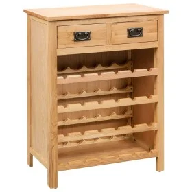 Solid oak wood wine rack cabinet 72x32x90 cm by vidaXL, Wine racks - Ref: Foro24-247043, Price: 259,50 €, Discount: %