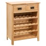 Mueble botellero de madera maciza de roble 72x32x90 cm de vidaXL, Botelleros - Ref: Foro24-247043, Precio: 264,40 €, Descuent...