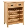 Weinregal aus massivem Eichenholz, 72 x 32 x 90 cm von vidaXL, Weinregale - Ref: Foro24-247043, Preis: 259,50 €, Rabatt: %