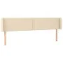 Kopfteil aus cremefarbenem Stoff, 183 x 16 x 78/88 cm von , Kopf- und Fußteile - Ref: Foro24-3118647, Preis: 65,28 €, Rabatt: %