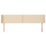 Kopfteil aus cremefarbenem Stoff, 183 x 16 x 78/88 cm von , Kopf- und Fußteile - Ref: Foro24-3118647, Preis: 67,59 €, Rabatt: %