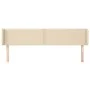 Kopfteil aus cremefarbenem Stoff, 183 x 16 x 78/88 cm von , Kopf- und Fußteile - Ref: Foro24-3118647, Preis: 65,28 €, Rabatt: %