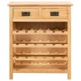 Mueble botellero de madera maciza de roble 72x32x90 cm de vidaXL, Botelleros - Ref: Foro24-247043, Precio: 264,40 €, Descuent...