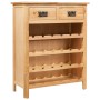 Mueble botellero de madera maciza de roble 72x32x90 cm de vidaXL, Botelleros - Ref: Foro24-247043, Precio: 264,40 €, Descuent...
