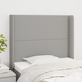 Headboard with light gray fabric ears 83x16x118/128 cm by , Headboards and footboards - Ref: Foro24-3119414, Price: 58,42 €, ...