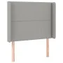Headboard with light gray fabric ears 83x16x118/128 cm by , Headboards and footboards - Ref: Foro24-3119414, Price: 57,29 €, ...