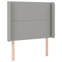 Kopfteil mit hellgrauen Stoffohren 83x16x118/128 cm von , Kopf- und Fußteile - Ref: Foro24-3119414, Preis: 58,42 €, Rabatt: %
