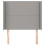 Kopfteil mit hellgrauen Stoffohren 83x16x118/128 cm von , Kopf- und Fußteile - Ref: Foro24-3119414, Preis: 58,42 €, Rabatt: %