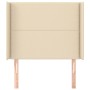Headboard with cream fabric ears 103x16x118/128 cm by , Headboards and footboards - Ref: Foro24-3119435, Price: 62,28 €, Disc...