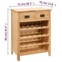 Weinregal aus massivem Eichenholz, 72 x 32 x 90 cm von vidaXL, Weinregale - Ref: Foro24-247043, Preis: 259,50 €, Rabatt: %