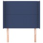 Cabecero con orejas de tela azul 93x16x118/128 cm de , Cabeceros y pies de cama - Ref: Foro24-3119428, Precio: 59,99 €, Descu...