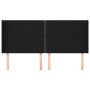 Cabecero con orejas de tela negro 183x16x118/128 cm de , Cabeceros y pies de cama - Ref: Foro24-3119456, Precio: 104,05 €, De...