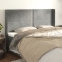 Kopfteil mit hellgrauen Samtohren 163x16x118/128 cm von , Kopf- und Fußteile - Ref: Foro24-3119494, Preis: 108,16 €, Rabatt: %