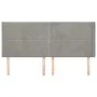 Cabecero con orejas de terciopelo gris claro 163x16x118/128 cm de , Cabeceros y pies de cama - Ref: Foro24-3119494, Precio: 1...