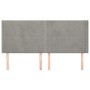 Kopfteil mit hellgrauen Samtohren 163x16x118/128 cm von , Kopf- und Fußteile - Ref: Foro24-3119494, Preis: 108,16 €, Rabatt: %