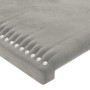 Kopfteil mit hellgrauen Samtohren 163x16x118/128 cm von , Kopf- und Fußteile - Ref: Foro24-3119494, Preis: 108,16 €, Rabatt: %