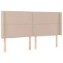 Cabecero con orejas cuero sintético capuchino 183x16x118/128 cm de , Cabeceros y pies de cama - Ref: Foro24-3119547, Precio: ...