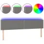 Kopfteil aus dunkelgrauem Stoff mit LED 180x5x78/88 cm von , Kopf- und Fußteile - Ref: Foro24-3121487, Preis: 53,88 €, Rabatt: %