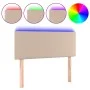 Headboard with LED synthetic leather cappuccino color 80x5x78/88 cm by , Headboards and footboards - Ref: Foro24-3121549, Pri...