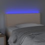 Kopfteil mit LED-Kunstleder in der Farbe Cappuccino, 80 x 5 x 78/88 cm von , Kopf- und Fußteile - Ref: Foro24-3121549, Preis:...