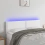 Kopfteil mit LED, weißem Kunstleder, 144 x 5 x 78/88 cm von , Kopf- und Fußteile - Ref: Foro24-3121563, Preis: 62,80 €, Rabat...