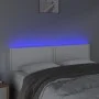 Headboard with LED white synthetic leather 144x5x78/88 cm by , Headboards and footboards - Ref: Foro24-3121563, Price: 62,80 ...