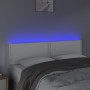 Kopfteil mit LED, weißem Kunstleder, 144 x 5 x 78/88 cm von , Kopf- und Fußteile - Ref: Foro24-3121563, Preis: 63,78 €, Rabat...