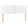 Kopfteil mit LED, weißem Kunstleder, 144 x 5 x 78/88 cm von , Kopf- und Fußteile - Ref: Foro24-3121563, Preis: 63,78 €, Rabat...