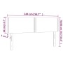Kopfteil mit LED, weißem Kunstleder, 144 x 5 x 78/88 cm von , Kopf- und Fußteile - Ref: Foro24-3121563, Preis: 63,78 €, Rabat...
